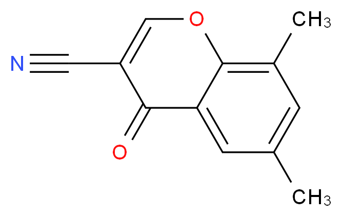 6,8-dimethyl-4-oxo-4H-chromene-3-carbonitrile_分子结构_CAS_50743-40-3