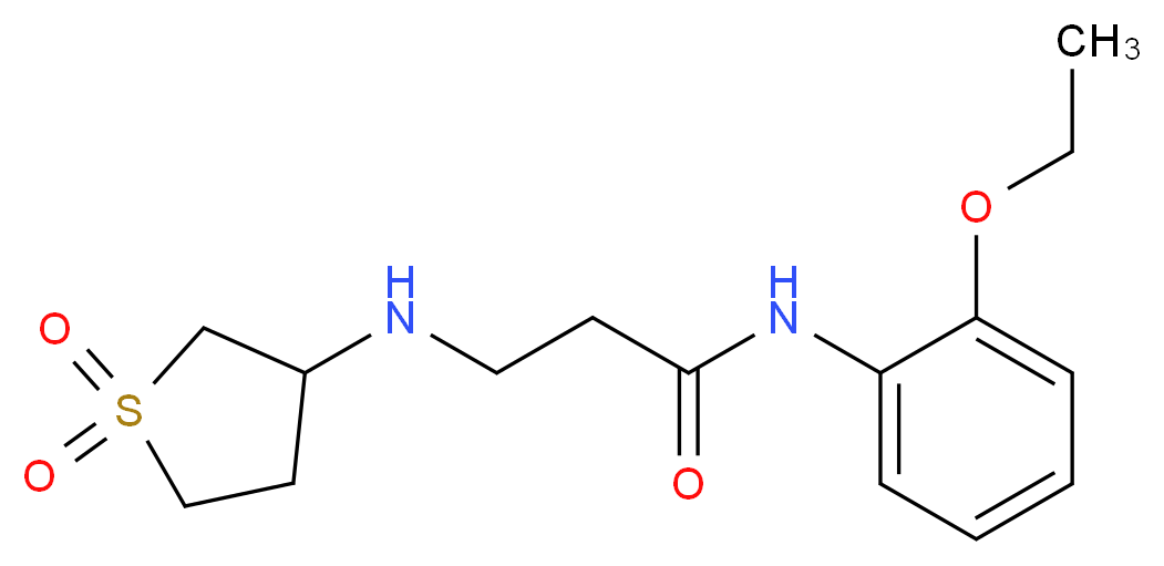 3-[(1,1-dioxidotetrahydro-3-thienyl)amino]-N-(2-ethoxyphenyl)propanamide_分子结构_CAS_)