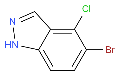 5-Bromo-4-chloro-1H-indazole_分子结构_CAS_1082041-90-4)