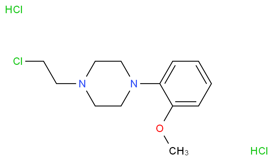 1-(2-chloroethyl)-4-(2-methoxyphenyl)piperazine dihydrochloride_分子结构_CAS_43091-72-1