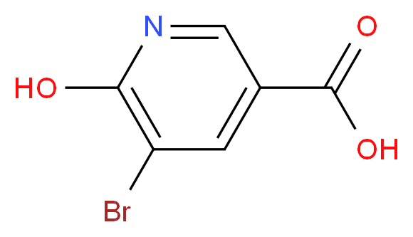 5-bromo-6-hydroxypyridine-3-carboxylic acid_分子结构_CAS_41668-13-7