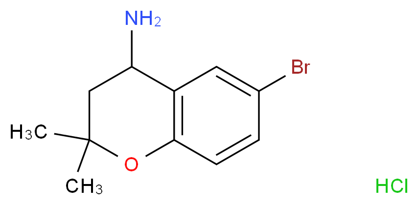 6-bromo-2,2-dimethyl-3,4-dihydro-2H-1-benzopyran-4-amine hydrochloride_分子结构_CAS_226922-92-5