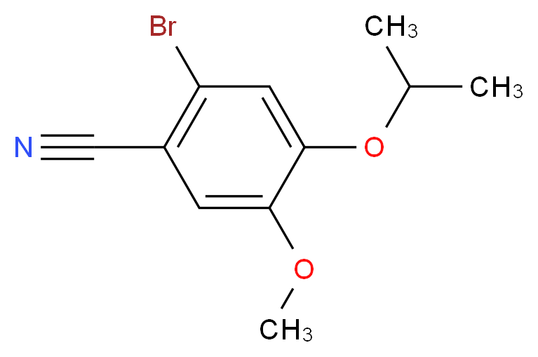 2-bromo-5-methoxy-4-(propan-2-yloxy)benzonitrile_分子结构_CAS_515846-11-4