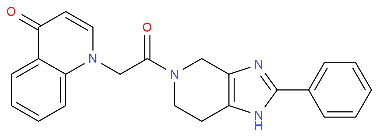 1-[2-oxo-2-(2-phenyl-1,4,6,7-tetrahydro-5H-imidazo[4,5-c]pyridin-5-yl)ethyl]quinolin-4(1H)-one_分子结构_CAS_)