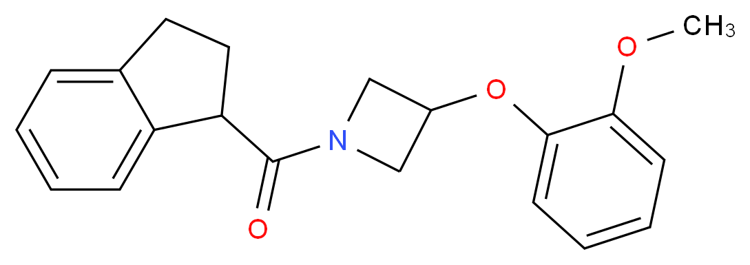 1-(2,3-dihydro-1H-inden-1-ylcarbonyl)-3-(2-methoxyphenoxy)azetidine_分子结构_CAS_)