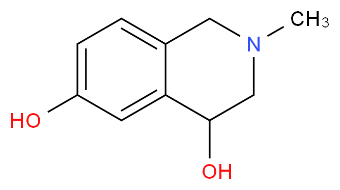2-methyl-1,2,3,4-tetrahydroisoquinoline-4,6-diol_分子结构_CAS_23824-24-0
