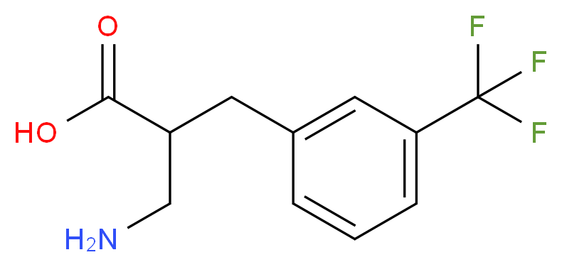3-amino-2-{[3-(trifluoromethyl)phenyl]methyl}propanoic acid_分子结构_CAS_910443-96-8