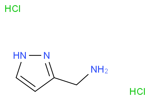 1-H-Pyrazole-3-methaneamine dihydrochloride_分子结构_CAS_1037237-32-3)