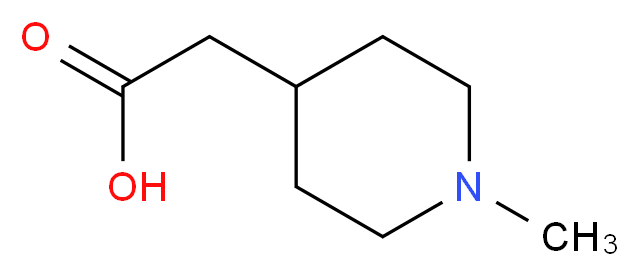 (1-Methylpiperidin-4-yl)acetic acid_分子结构_CAS_87647-06-1)