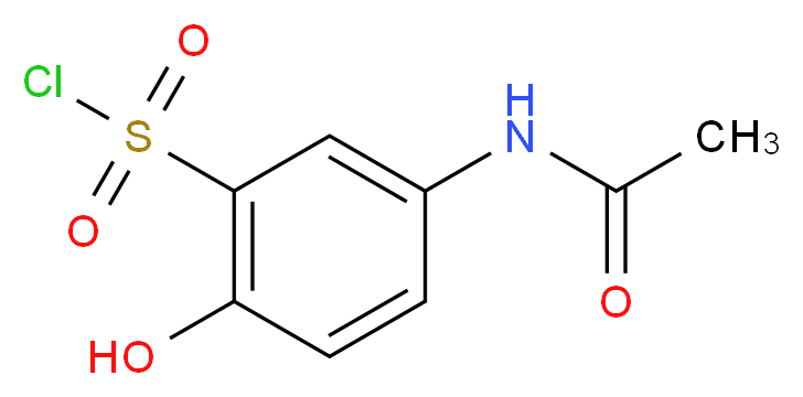 5-acetamido-2-hydroxybenzene-1-sulfonyl chloride_分子结构_CAS_81593-07-9