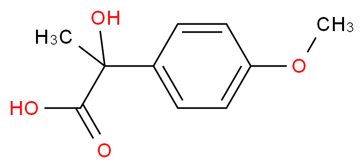 2-hydroxy-2-(4-methoxyphenyl)propanoic acid_分子结构_CAS_91121-61-8