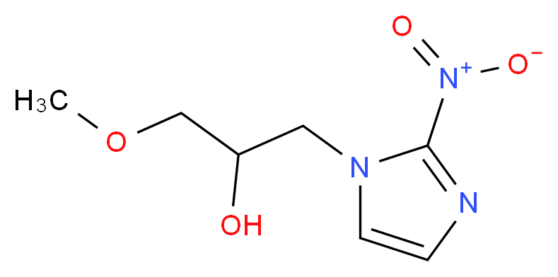 1-methoxy-3-(2-nitro-1H-imidazol-1-yl)propan-2-ol_分子结构_CAS_13551-87-6