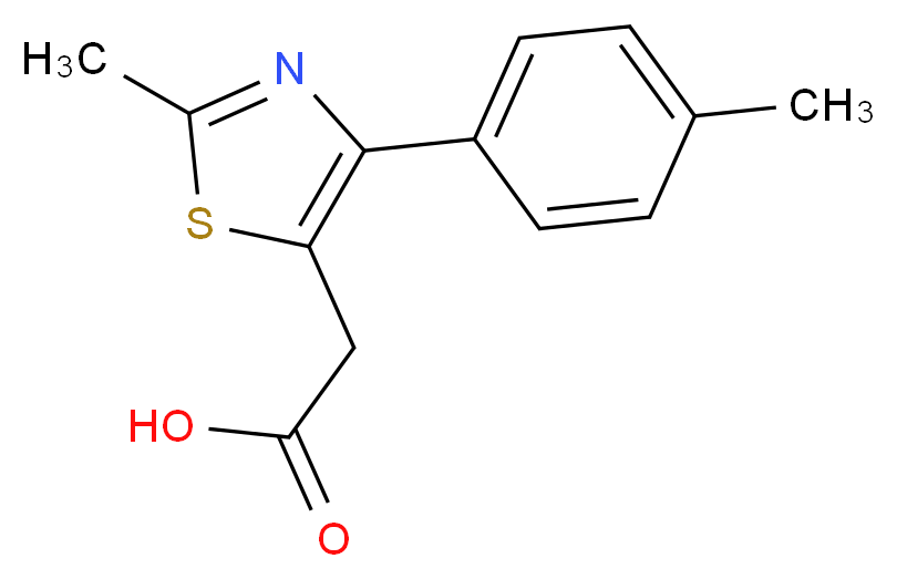 (2-Methyl-4-p-tolyl-thiazol-5-yl)-acetic acid_分子结构_CAS_)