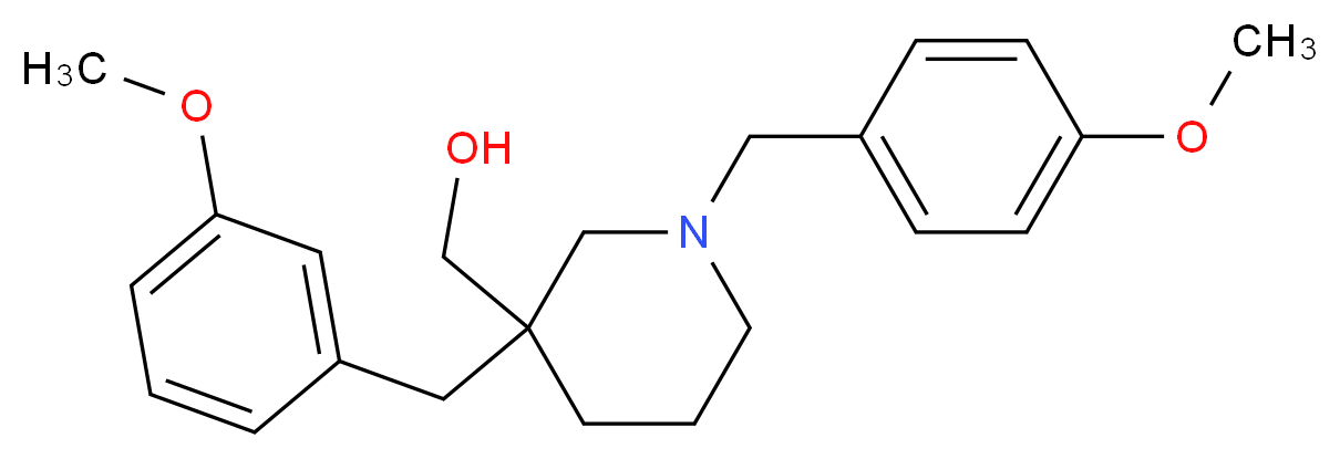 [3-(3-methoxybenzyl)-1-(4-methoxybenzyl)-3-piperidinyl]methanol_分子结构_CAS_)