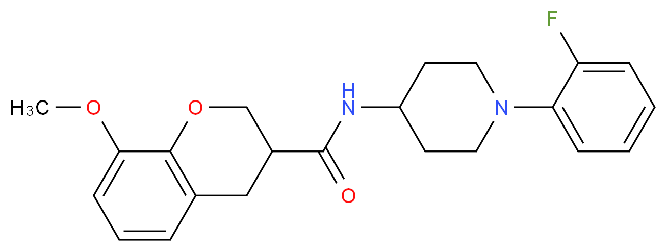 N-[1-(2-fluorophenyl)-4-piperidinyl]-8-methoxy-3-chromanecarboxamide_分子结构_CAS_)