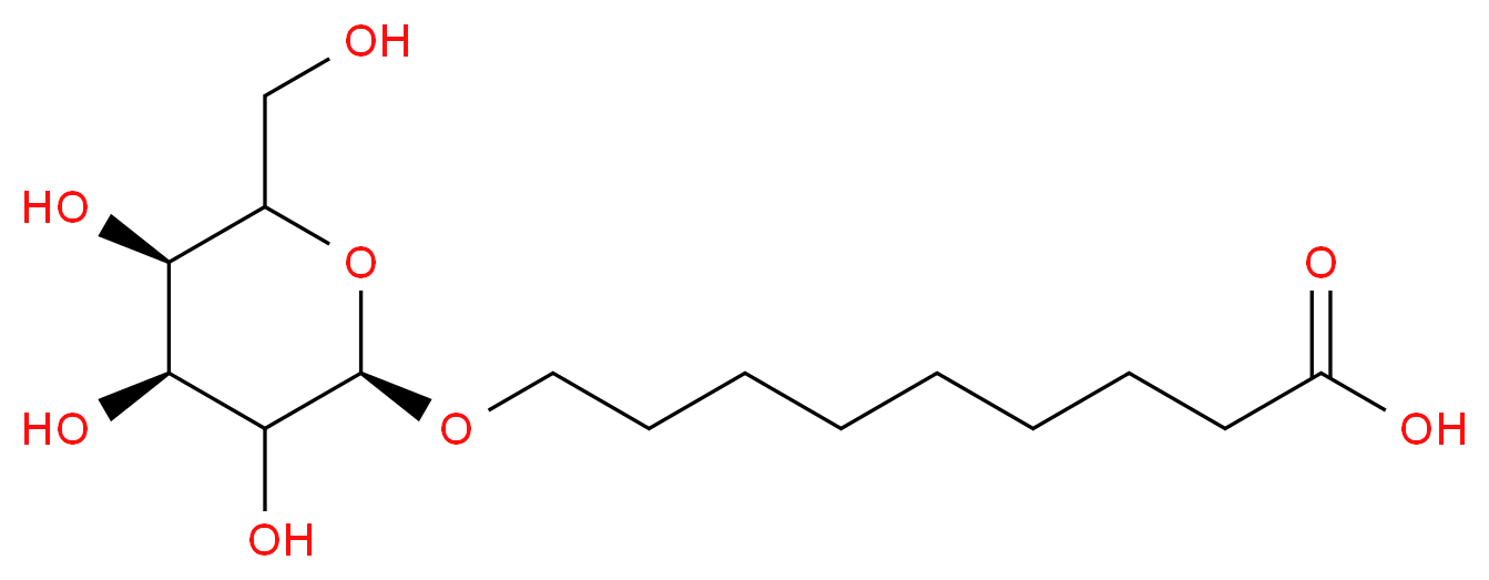 9-{[(2R,4S,5R)-3,4,5-trihydroxy-6-(hydroxymethyl)oxan-2-yl]oxy}nonanoic acid_分子结构_CAS_83345-63-5
