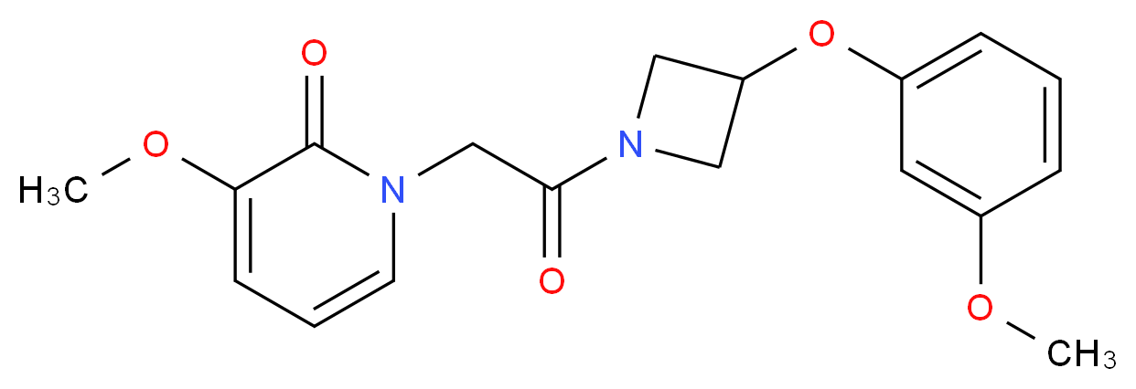 3-methoxy-1-{2-[3-(3-methoxyphenoxy)azetidin-1-yl]-2-oxoethyl}pyridin-2(1H)-one_分子结构_CAS_)