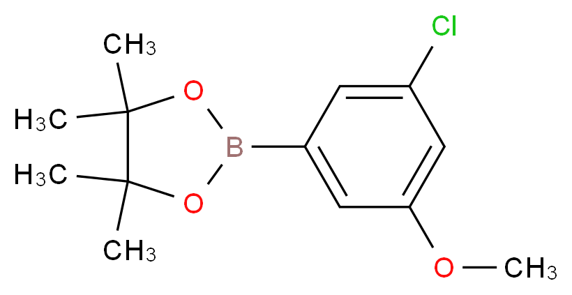 2-(3-chloro-5-methoxyphenyl)-4,4,5,5-tetramethyl-1,3,2-dioxaborolane_分子结构_CAS_929626-16-4