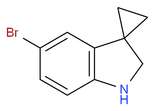 5'-bromo-1',2'-dihydrospiro[cyclopropane-1,3'-indole]_分子结构_CAS_1260763-03-8