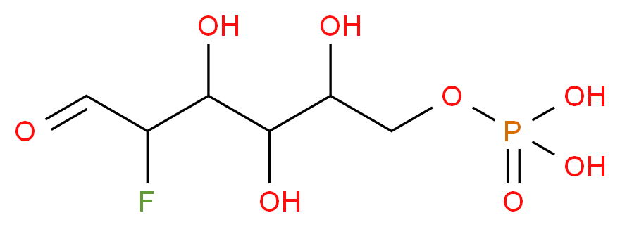 [(5-fluoro-2,3,4-trihydroxy-6-oxohexyl)oxy]phosphonic acid_分子结构_CAS_40871-47-4