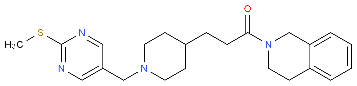 2-[3-(1-{[2-(methylthio)-5-pyrimidinyl]methyl}-4-piperidinyl)propanoyl]-1,2,3,4-tetrahydroisoquinoline_分子结构_CAS_)