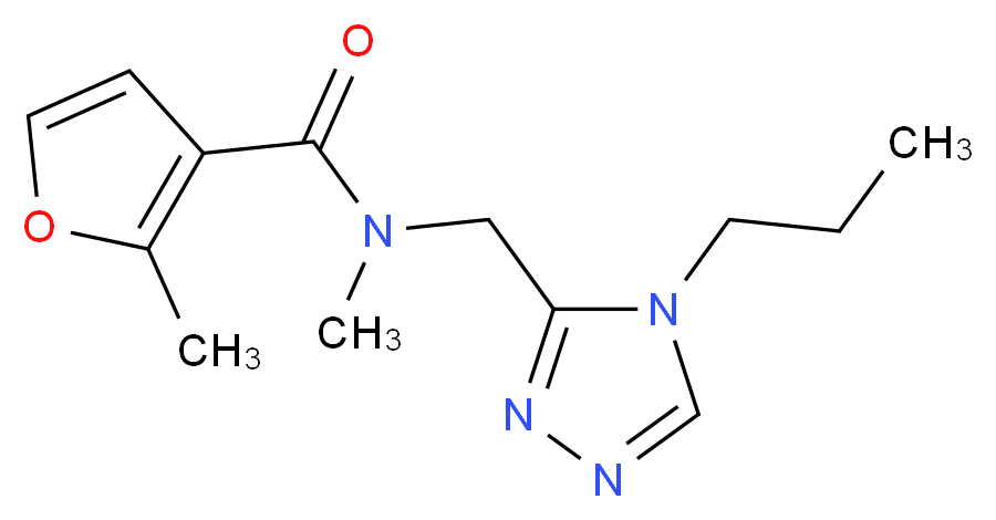 N,2-dimethyl-N-[(4-propyl-4H-1,2,4-triazol-3-yl)methyl]-3-furamide_分子结构_CAS_)