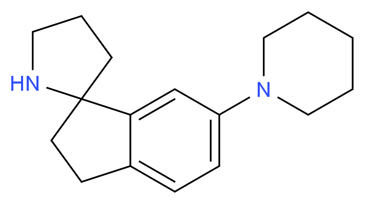 6-(piperidin-1-yl)-2,3-dihydrospiro[indene-1,2'-pyrrolidine]_分子结构_CAS_)