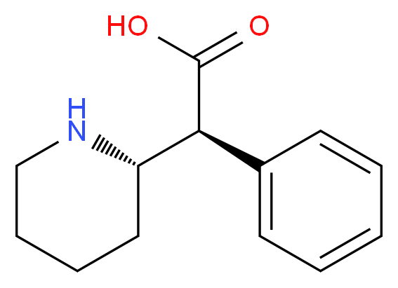 (2S)-2-phenyl-2-[(2S)-piperidin-2-yl]acetic acid_分子结构_CAS_54631-24-2