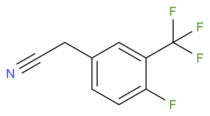 4-Fluoro-3-(trifluoromethyl)phenylacetonitrile 98%_分子结构_CAS_220239-65-6)