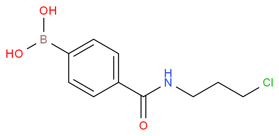 4-(3-氯丙基氨甲酰基)苯硼酸_分子结构_CAS_874460-03-4)