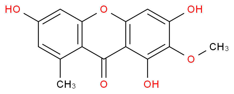 1,3,6-trihydroxy-2-methoxy-8-methyl-9H-xanthen-9-one_分子结构_CAS_773850-90-1