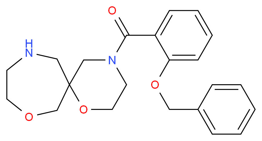 4-[2-(benzyloxy)benzoyl]-1,8-dioxa-4,11-diazaspiro[5.6]dodecane_分子结构_CAS_)