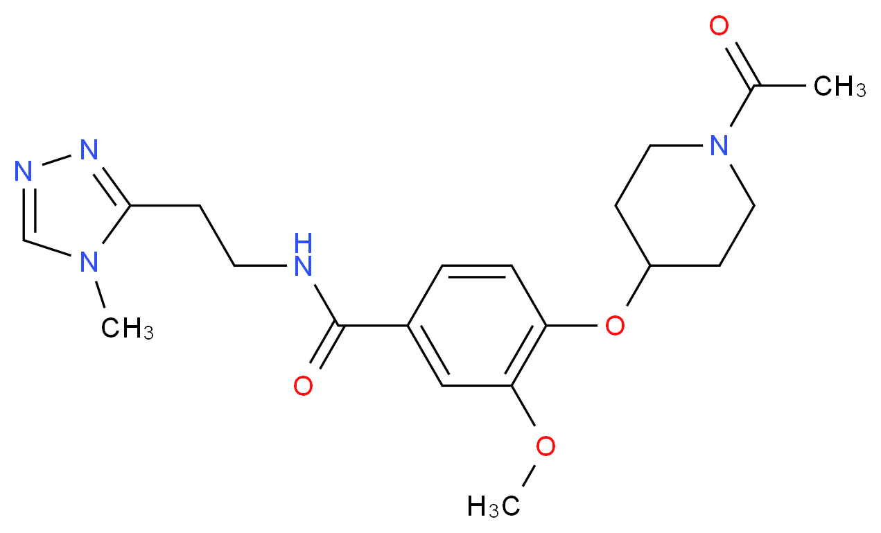 4-[(1-acetylpiperidin-4-yl)oxy]-3-methoxy-N-[2-(4-methyl-4H-1,2,4-triazol-3-yl)ethyl]benzamide_分子结构_CAS_)