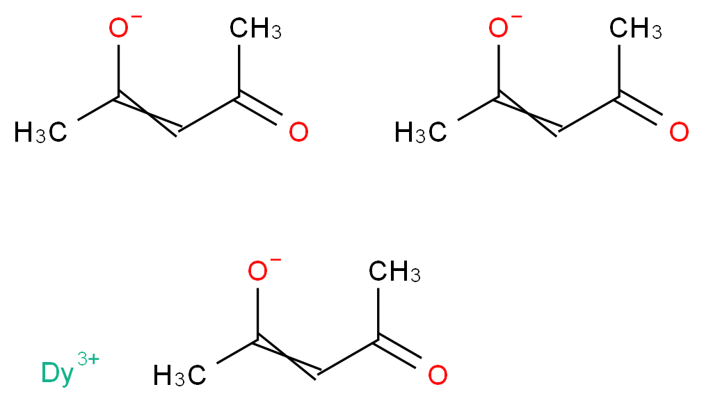 dysprosium(3+) ion tris(4-oxopent-2-en-2-olate)_分子结构_CAS_14637-88-8