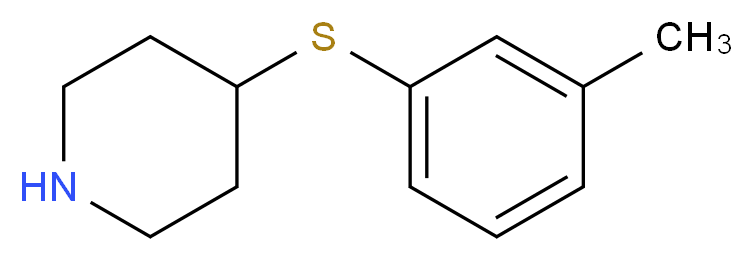 4-[(3-methylphenyl)thio]piperidine_分子结构_CAS_882863-88-9)