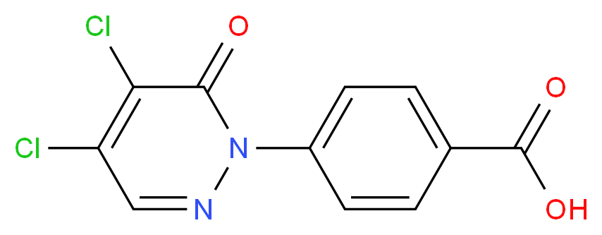 4-(4,5-dichloro-6-oxopyridazin-1(6H)-yl)benzoic acid_分子结构_CAS_1147-64-4)