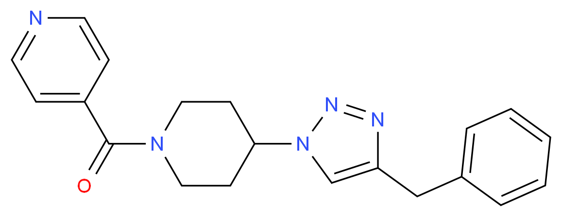 4-{[4-(4-benzyl-1H-1,2,3-triazol-1-yl)-1-piperidinyl]carbonyl}pyridine_分子结构_CAS_)