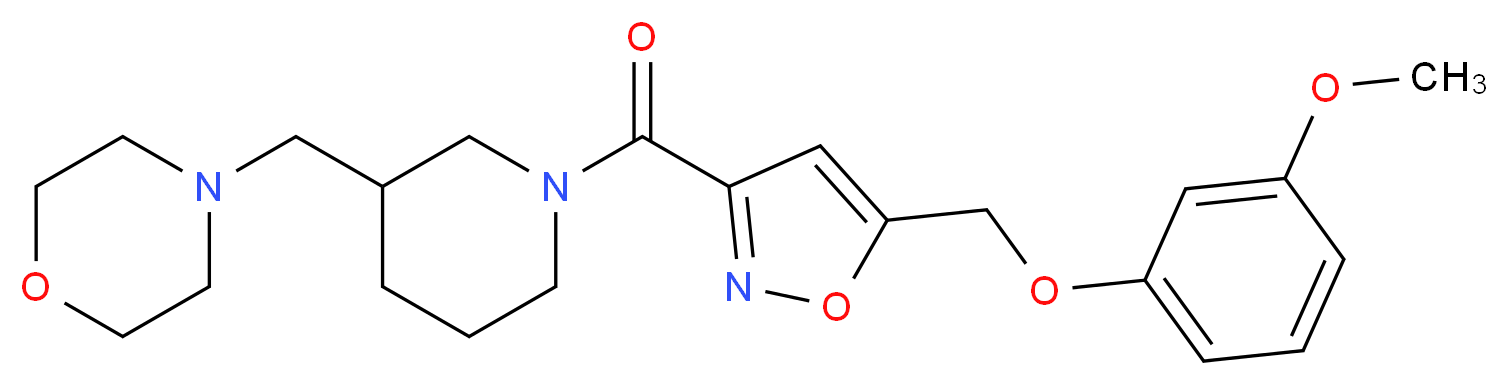 4-{[1-({5-[(3-methoxyphenoxy)methyl]-3-isoxazolyl}carbonyl)-3-piperidinyl]methyl}morpholine_分子结构_CAS_)