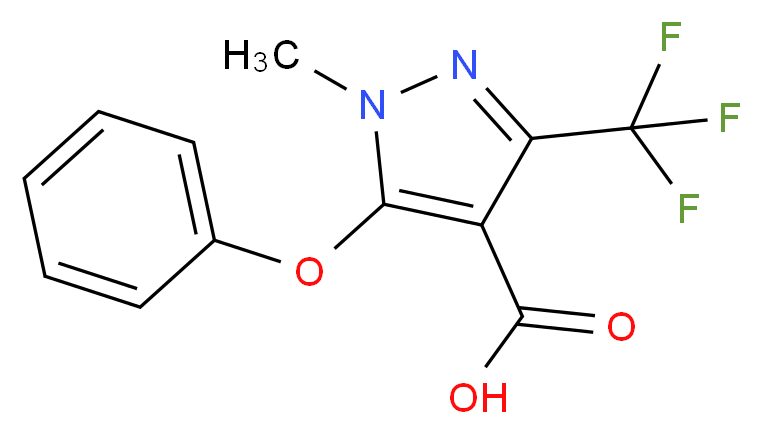 1-methyl-5-phenoxy-3-(trifluoromethyl)-1H-pyrazole-4-carboxylic acid_分子结构_CAS_921939-08-4)