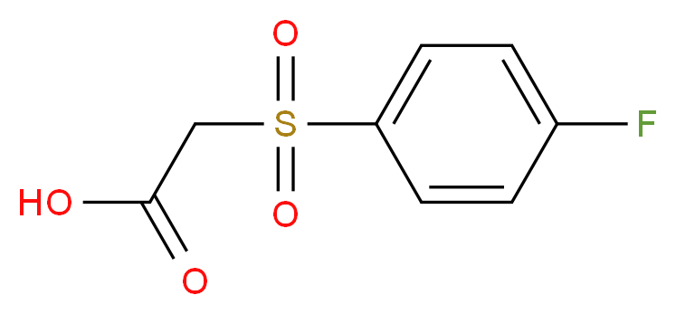 2-(4-fluorobenzenesulfonyl)acetic acid_分子结构_CAS_383-38-0