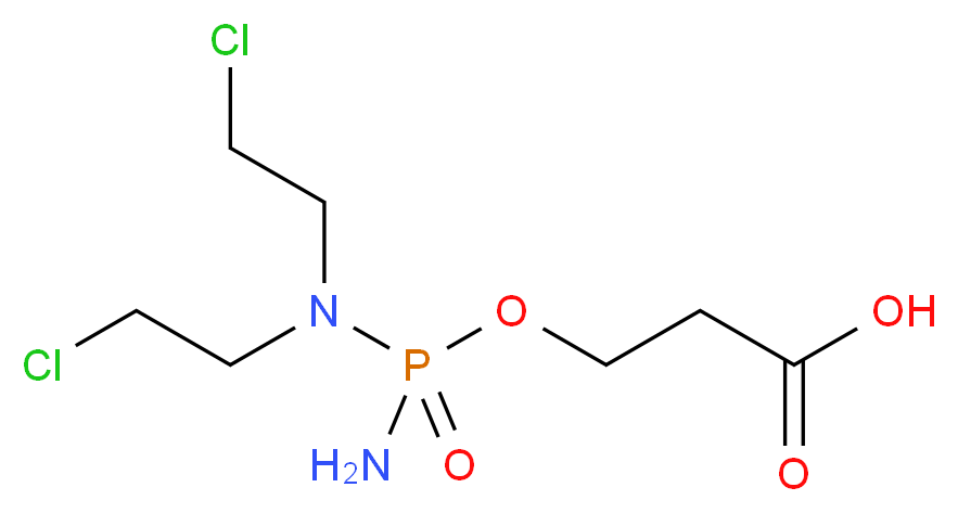 3-({amino[bis(2-chloroethyl)amino]phosphoryl}oxy)propanoic acid_分子结构_CAS_22788-18-7