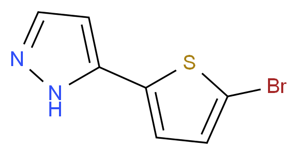 3-(5-bromothiophen-2-yl)-1H-pyrazole_分子结构_CAS_)