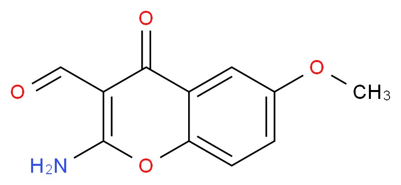 2-amino-6-methoxy-4-oxo-4H-chromene-3-carbaldehyde_分子结构_CAS_68301-78-0)