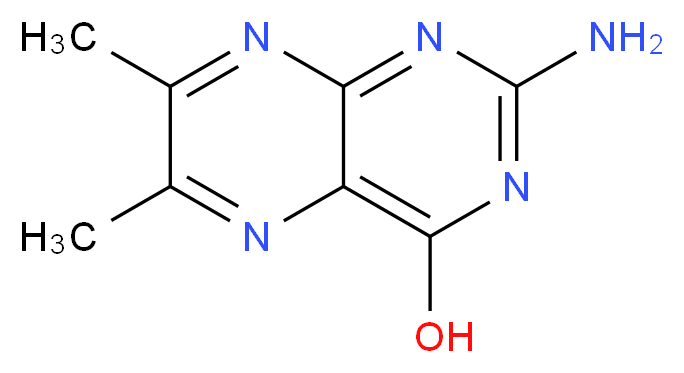 2-AMINO-6,7-DIMETHYL-4-HYDROXYPTERIDINE_分子结构_CAS_611-55-2)