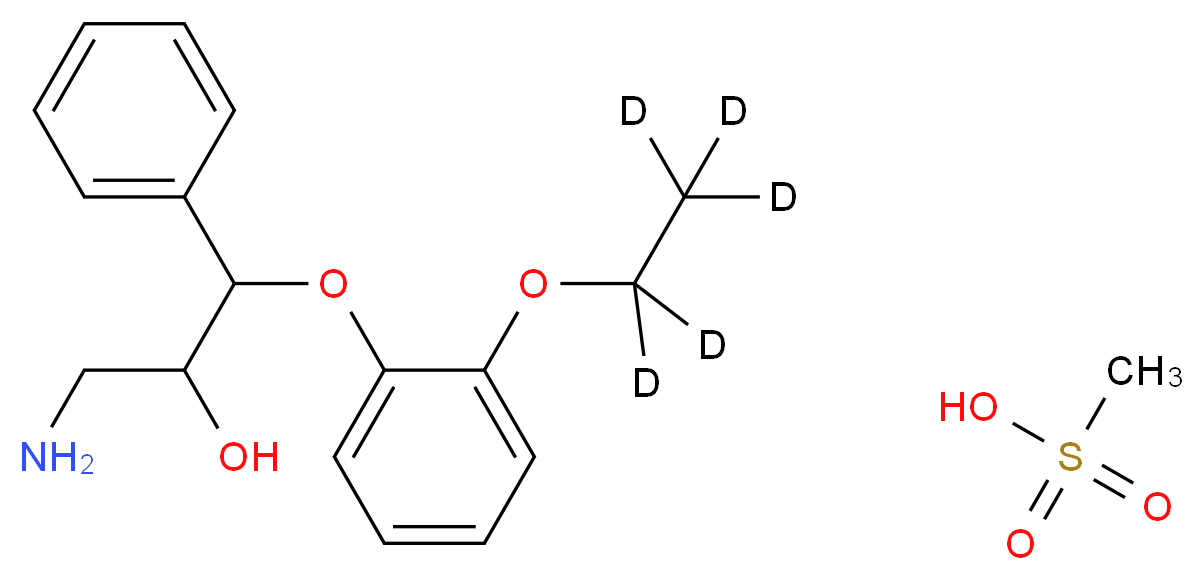 (2RS,3RS)-1-Amino-3-(2-ethoxy-d5-phenoxy)-2-hydroxy-3-phenylpropane Methanesulfonate Salt_分子结构_CAS_)