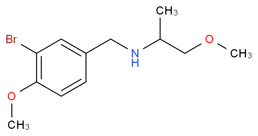 [(3-bromo-4-methoxyphenyl)methyl](1-methoxypropan-2-yl)amine_分子结构_CAS_352436-21-6