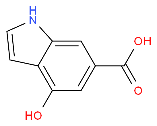 4-HYDROXY-6-INDOLECARBOXYLIC ACID_分子结构_CAS_40990-52-1)