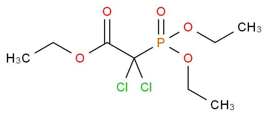 ethyl 2,2-dichloro-2-(diethoxyphosphoryl)acetate_分子结构_CAS_5823-12-1