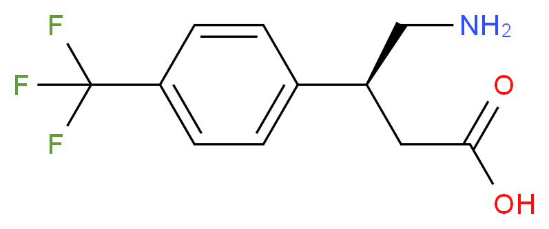 (S)-4-amino-3-(4-(trifluoromethyl)phenyl)butanoic acid_分子结构_CAS_1260611-39-9)