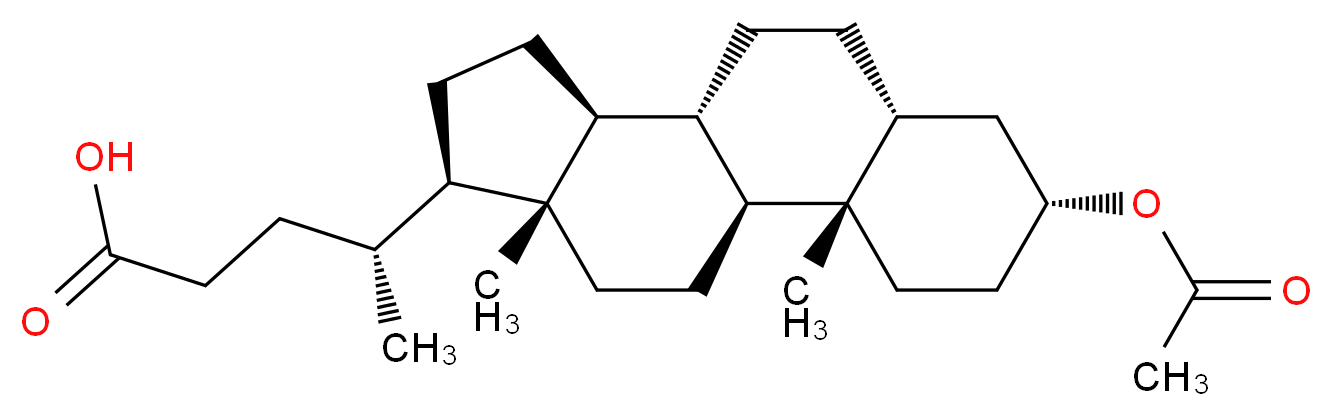 (4R)-4-[(1S,2S,5R,7R,10R,11S,14R,15R)-5-(acetyloxy)-2,15-dimethyltetracyclo[8.7.0.0?,?.0??,??]heptadecan-14-yl]pentanoic acid_分子结构_CAS_4057-84-5